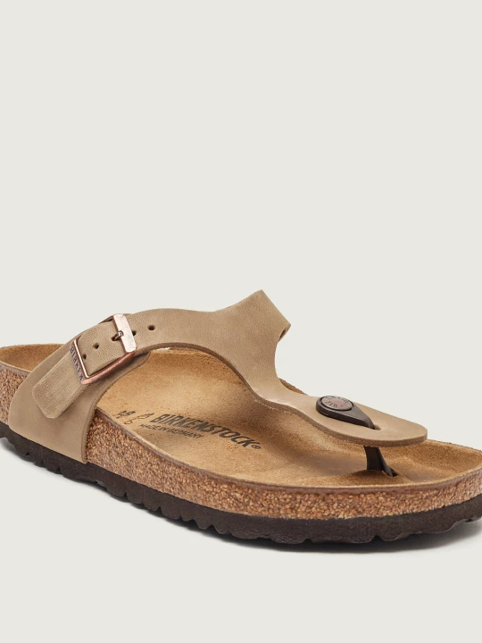Zdjęcie produktu Birkenstock Skórzane japonki Gizeh LEOI | regular fit beżowy