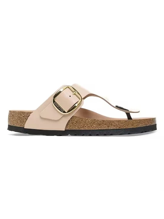 Zdjęcie produktu Birkenstock Skórzane japonki "Gizeh" w kolorze beżowym rozmiar: 36