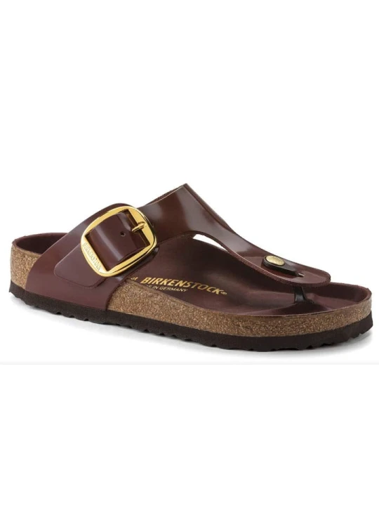Zdjęcie produktu Birkenstock Skórzane japonki "Gizeh" w kolorze brązowym rozmiar: 39