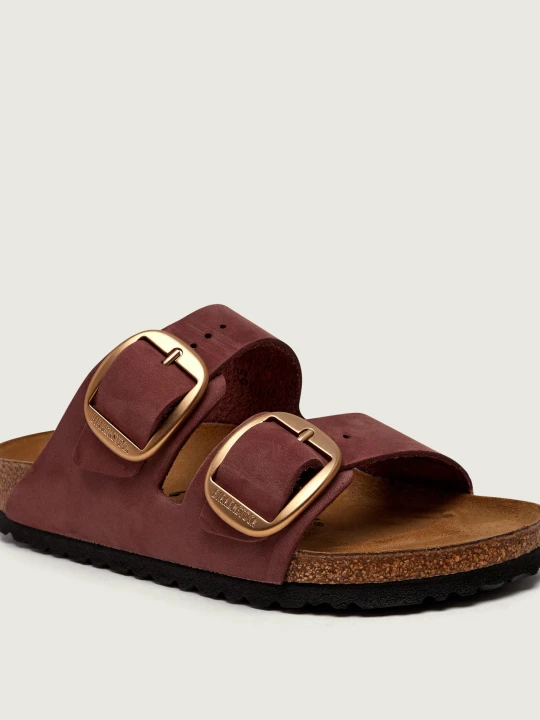 Zdjęcie produktu Birkenstock Skórzane klapki Arizona Big Buckle | narrow fit bordowy