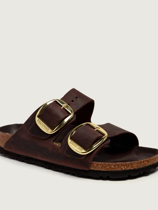Zdjęcie produktu Birkenstock Skórzane klapki Arizona Big Buckle | narrow fit brązowy