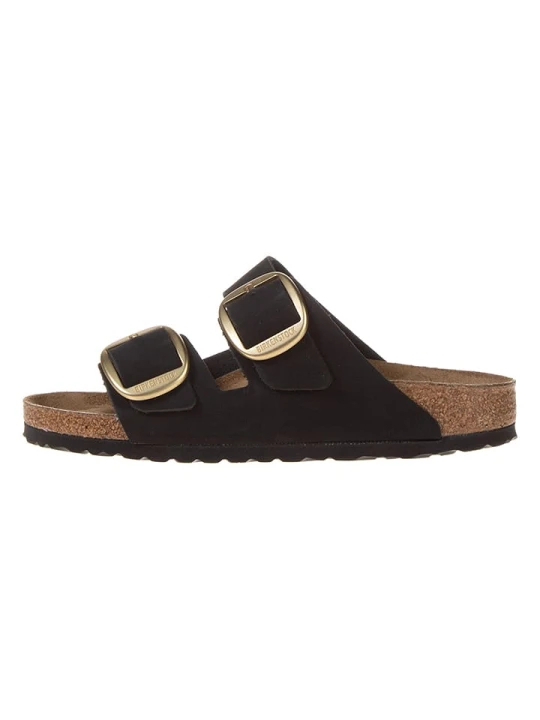 Zdjęcie produktu Birkenstock Skórzane klapki "Arizona Big Buckle" w kolorze czarnym rozmiar: 37