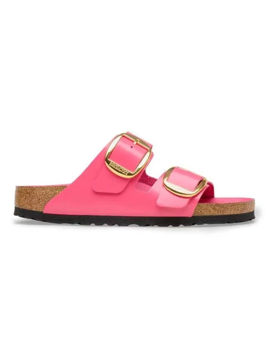 Zdjęcie produktu Birkenstock Skórzane klapki "Arizona Big Buckle" w kolorze różowym rozmiar: 36