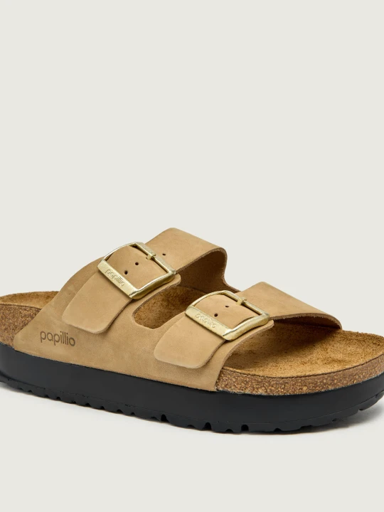 Zdjęcie produktu Birkenstock Skórzane klapki Arizona | Birkenstock x Papillio | narrow fit beżowy