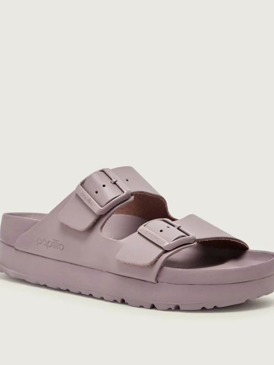 Zdjęcie produktu Birkenstock Skórzane klapki Arizona Flex Platform | Birkenstock x Papillio | narrow fit fioletowy