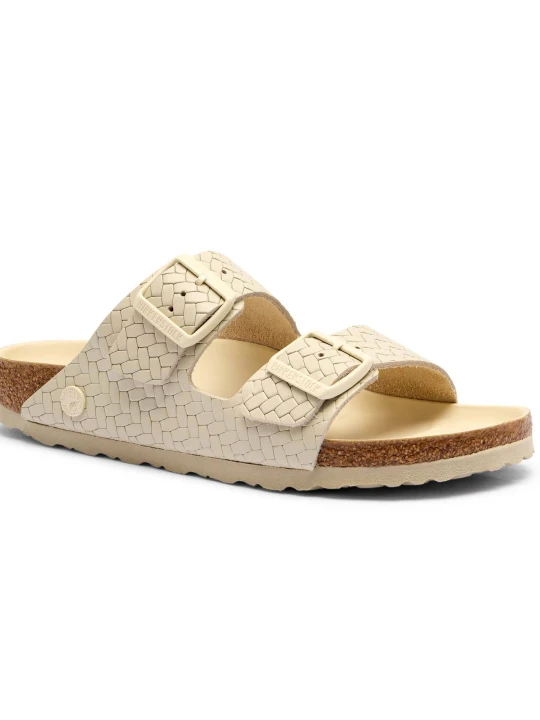 Zdjęcie produktu Birkenstock Skórzane klapki Arizona LENA | narrow fit ecru