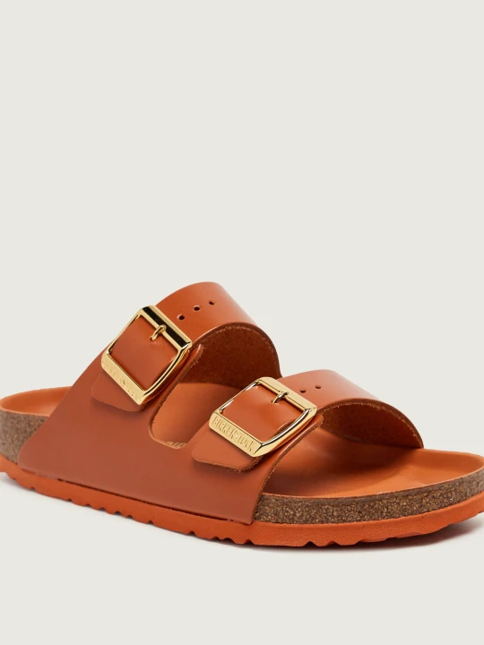 Zdjęcie produktu Birkenstock Skórzane klapki Arizona LENA | narrow fit pomarańczowy