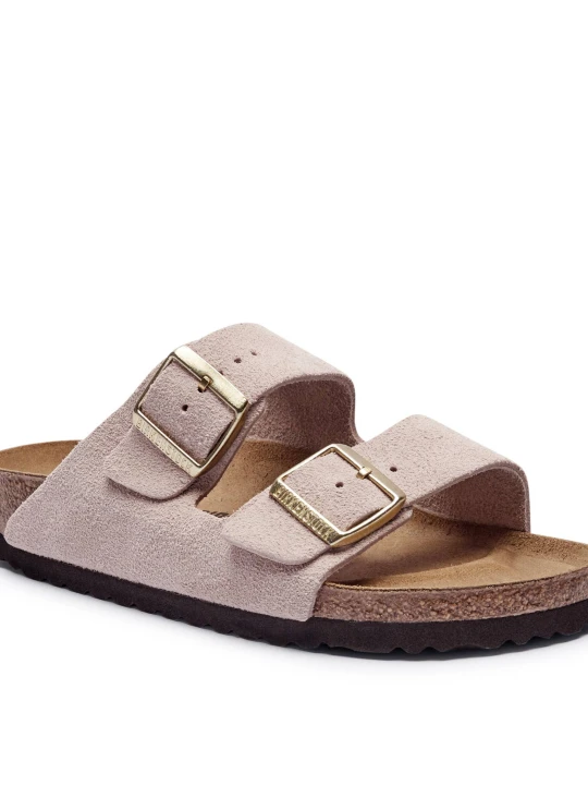 Zdjęcie produktu Birkenstock Klapki Arizona | narrow fit | zamsz pudrowy róż