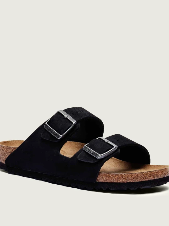 Zdjęcie produktu Birkenstock Skórzane klapki Arizona | narrow fit czarny