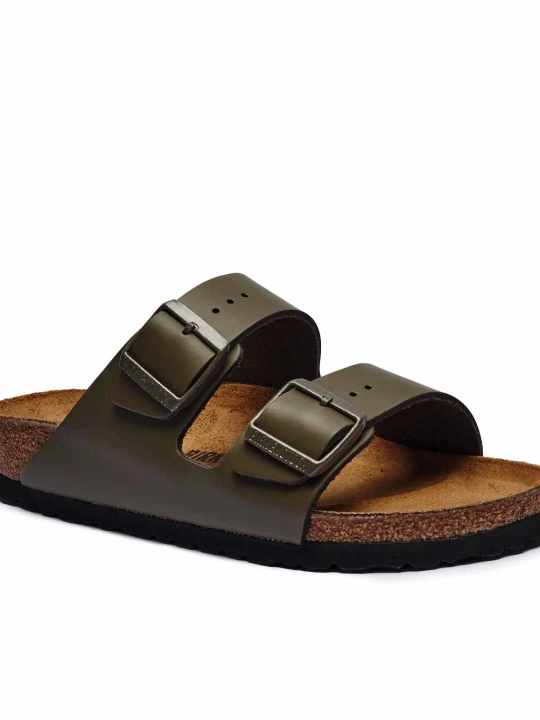 Zdjęcie produktu Birkenstock Skórzane klapki Arizona | narrow fit zielony