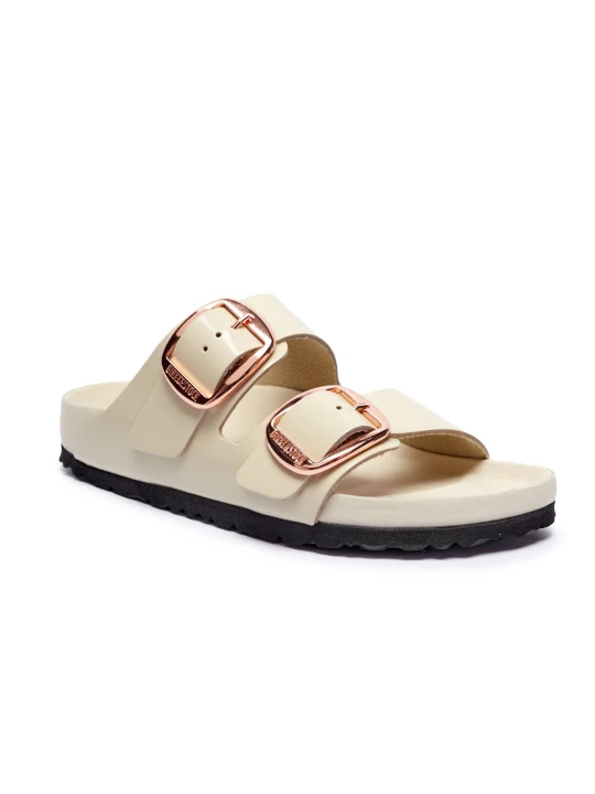 Zdjęcie produktu Birkenstock Skórzane klapki Arizona | narrow fit ecru