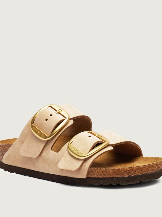 Zdjęcie produktu Birkenstock Skórzane klapki Arizona | narrow fit beżowy