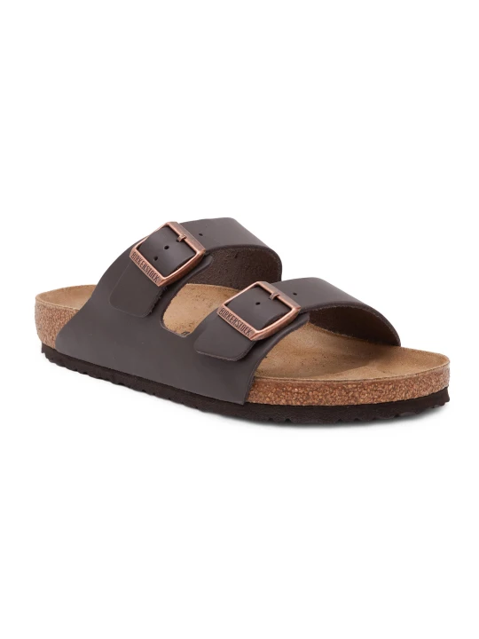 Zdjęcie produktu Birkenstock Skórzane klapki Arizona NL | regular fit brązowy