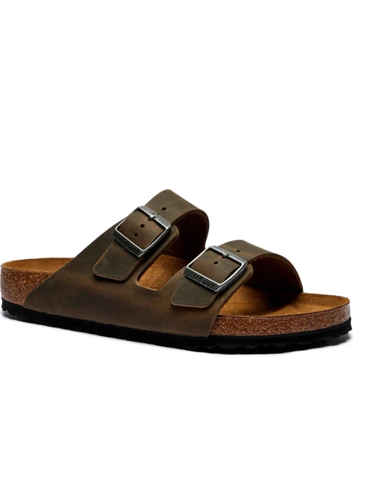 Zdjęcie produktu Birkenstock Skórzane klapki Arizona | regular fit khaki