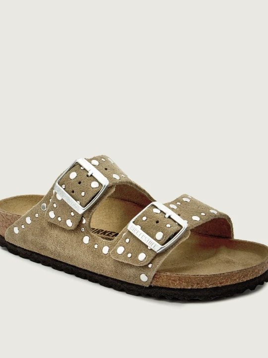 Zdjęcie produktu Birkenstock Skórzane klapki Arizona Rivet | narrow fit szary