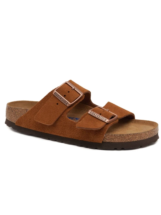 Zdjęcie produktu Birkenstock Klapki Arizona | narrow fit soft footbed | zamsz brązowy