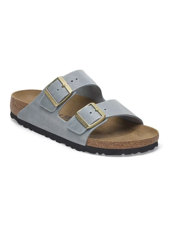Zdjęcie produktu Birkenstock Skórzane klapki "Arizona" w kolorze błękitnym rozmiar: 41