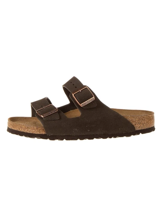 Zdjęcie produktu Birkenstock Skórzane klapki "Arizona" w kolorze brązowym rozmiar: 44