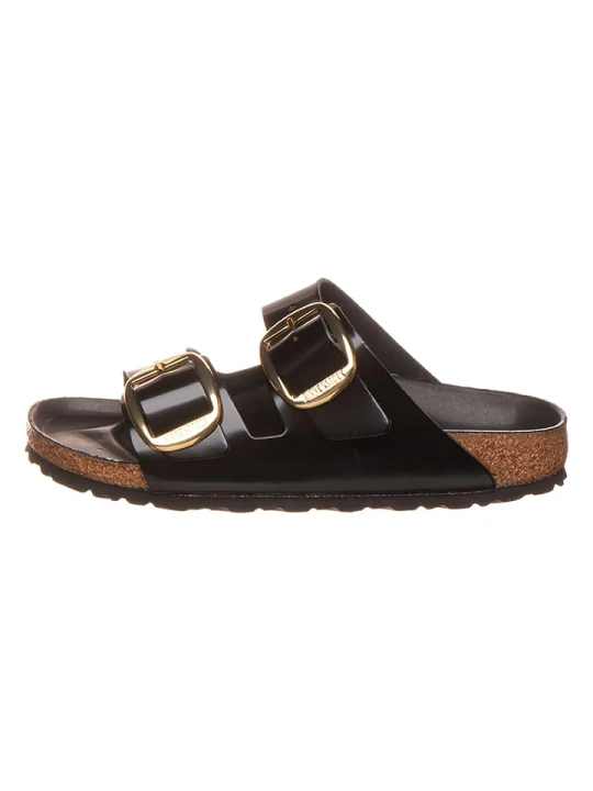 Zdjęcie produktu Birkenstock Skórzane klapki "Arizona" w kolorze czarnym rozmiar: 36