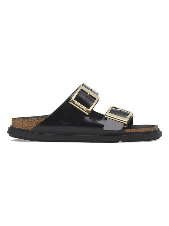 Zdjęcie produktu Birkenstock Skórzane klapki "Arizona" w kolorze czarnym rozmiar: 38