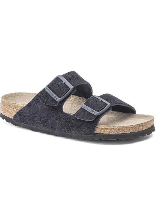 Zdjęcie produktu Birkenstock Skórzane klapki "Arizona" w kolorze granatowym rozmiar: 38
