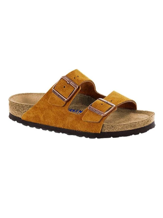 Zdjęcie produktu Birkenstock Skórzane klapki "Arizona" w kolorze jasnobrązowym rozmiar: 41