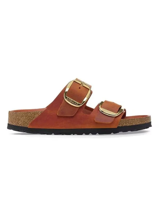 Zdjęcie produktu Birkenstock Skórzane klapki "Arizona" w kolorze pomarańczowym rozmiar: 38