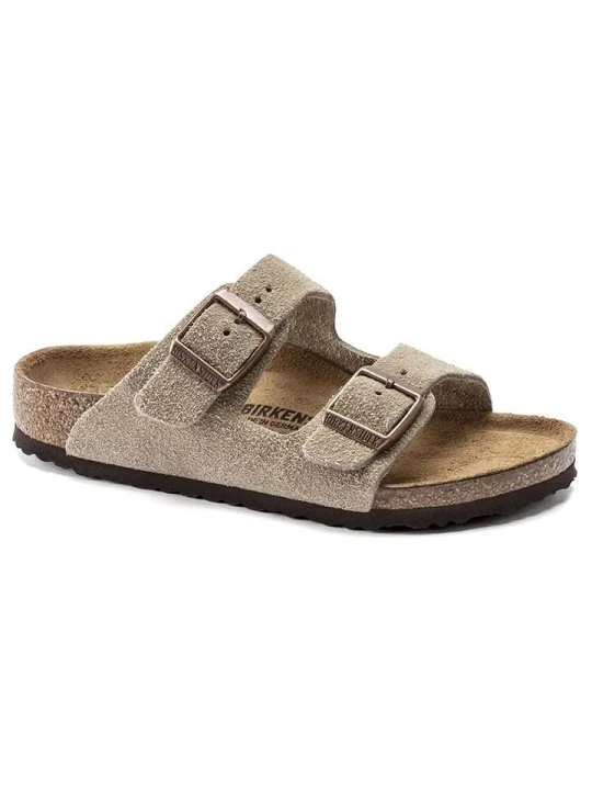 Zdjęcie produktu Birkenstock Skórzane klapki "Arizona" w kolorze szarobrązowym rozmiar: 31