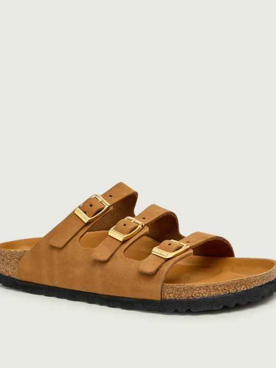 Zdjęcie produktu Birkenstock Skórzane klapki Florida Fresh | narrow fit camel
