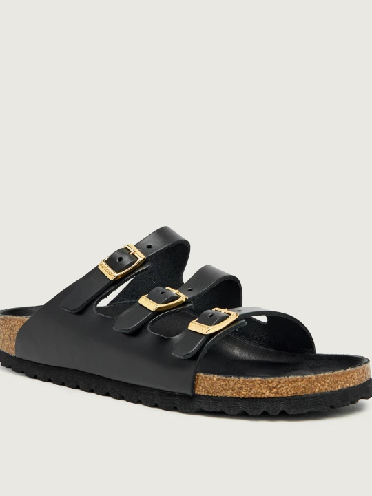 Zdjęcie produktu Birkenstock Skórzane klapki Florida Fresh | narrow fit czarny