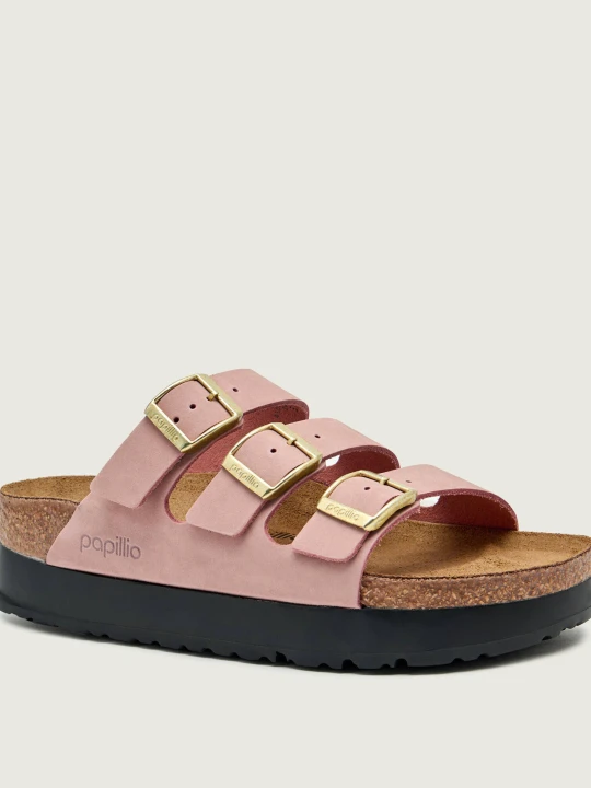 Zdjęcie produktu Birkenstock Skórzane klapki Florida III Flex| Birkenstock X Papillio | narrow fit różowy