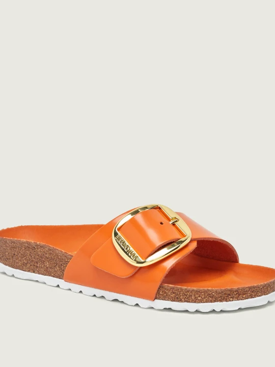 Zdjęcie produktu Birkenstock Skórzane klapki Madrid BB | narrow fit pomarańczowy