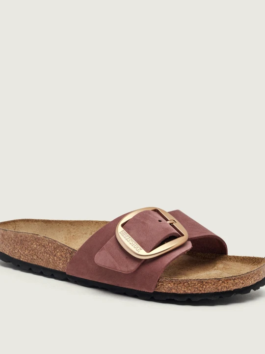 Zdjęcie produktu Birkenstock Skórzane klapki Madrid Big Buckle | narrow fit bordowy