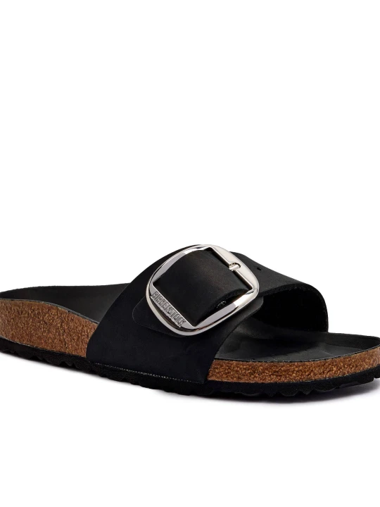 Zdjęcie produktu Birkenstock Skórzane klapki Madrid | narrow fit czarny