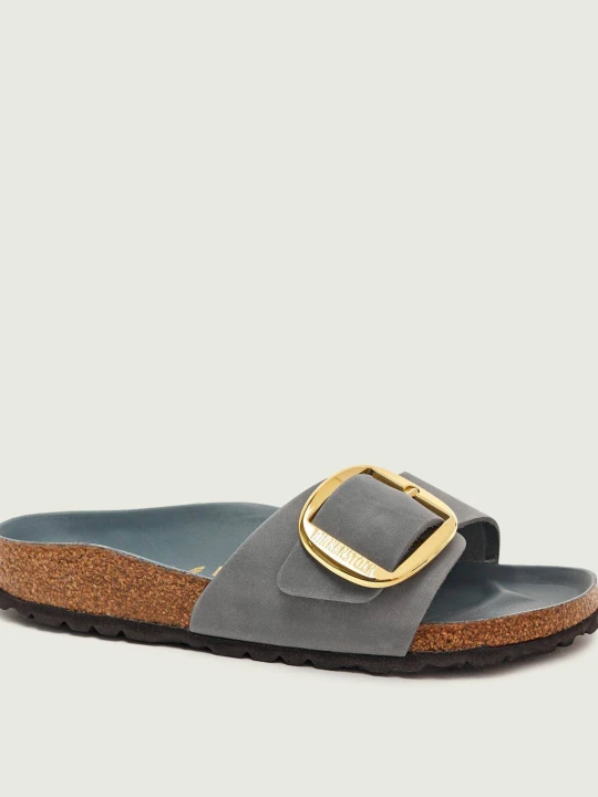 Zdjęcie produktu Birkenstock Skórzane klapki Madrid | narrow fit szary