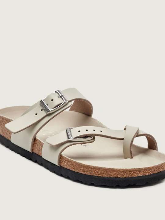 Zdjęcie produktu Birkenstock Skórzane klapki Mayari LENA | narrow fit beżowy