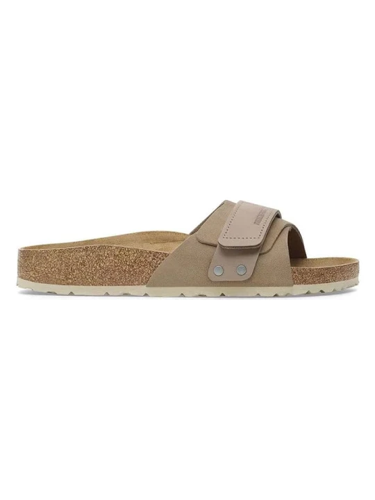 Zdjęcie produktu Birkenstock Skórzane klapki "Oita" w kolorze beżowym rozmiar: 40