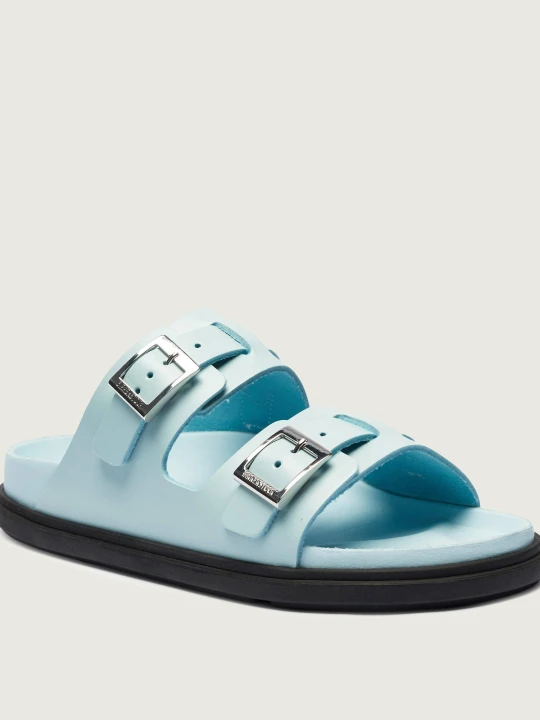 Zdjęcie produktu Birkenstock Skórzane klapki ST BARTHS | narrow fit błękitny
