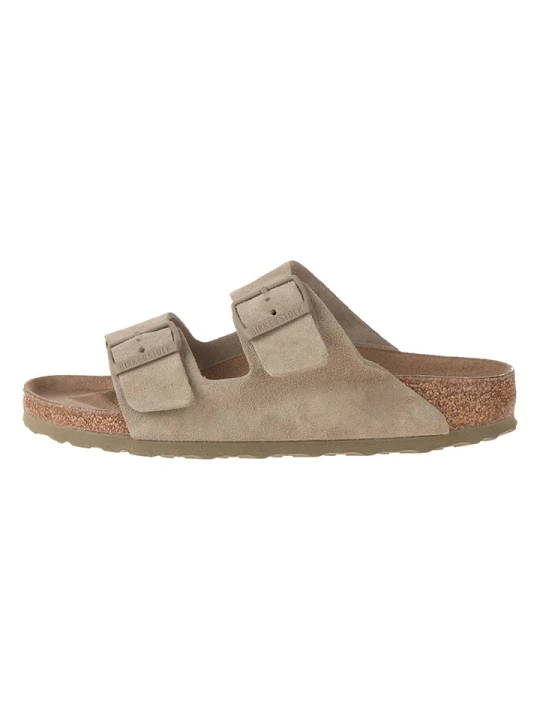 Zdjęcie produktu Birkenstock Skórzane klapki w kolorze khaki rozmiar: 35