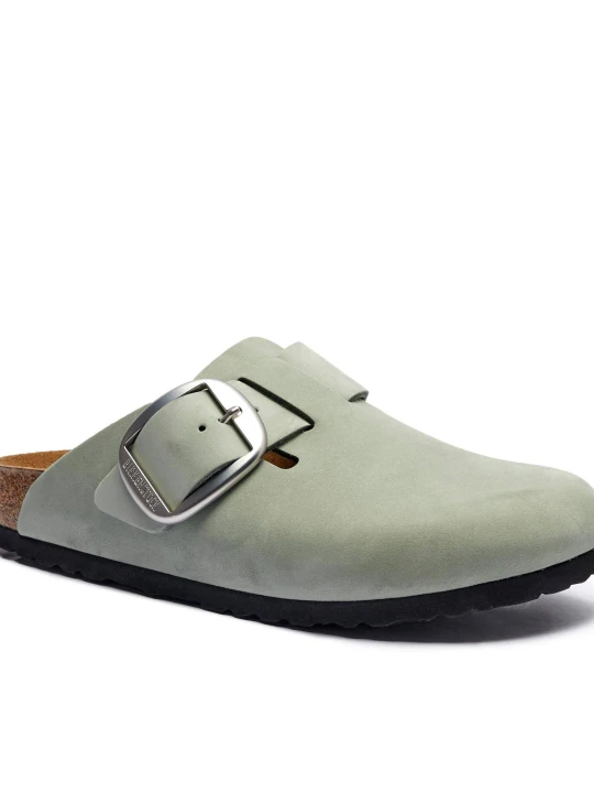 Zdjęcie produktu Birkenstock Skórzane mule Boston Big Buckle | narrow fit miętowy