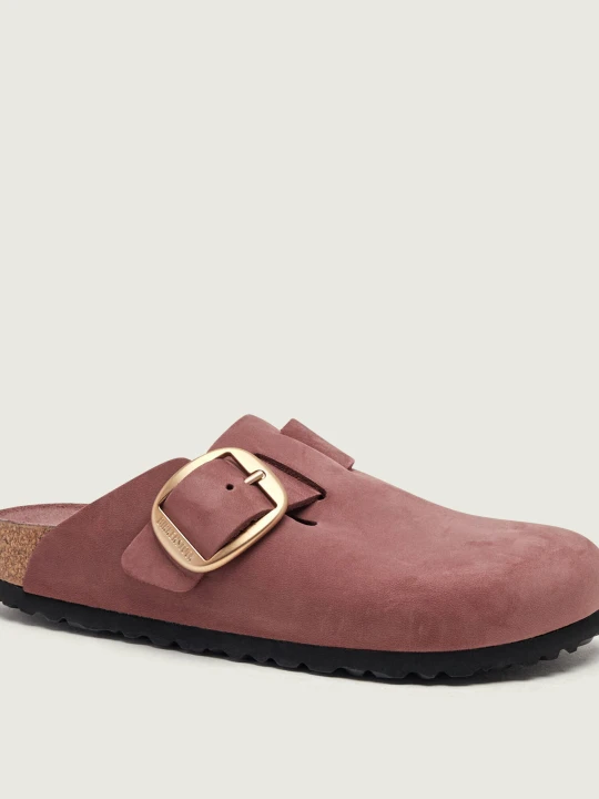 Zdjęcie produktu Birkenstock Skórzane mule Boston Big Buckle | narrow fit różowy