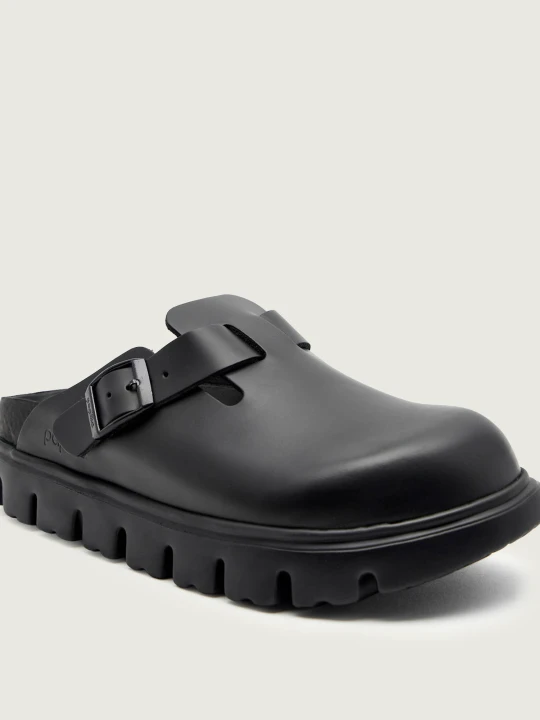 Zdjęcie produktu Birkenstock Skórzane mule Boston | Birkenstock x Papillio | narrow fit czarny
