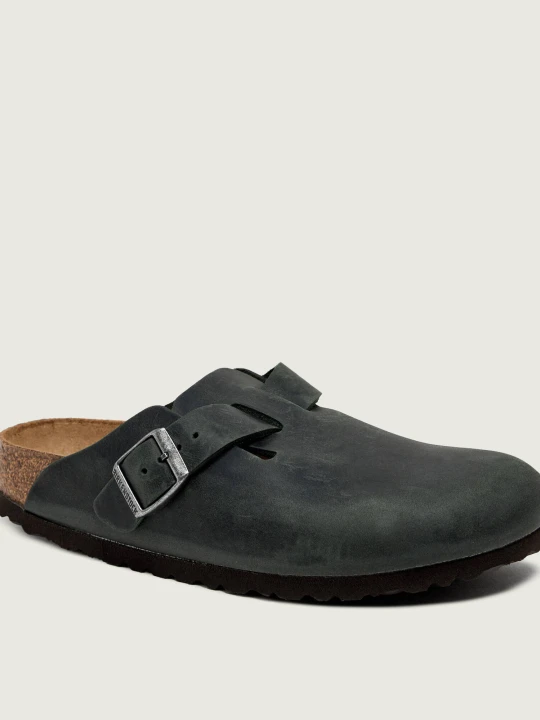 Zdjęcie produktu Birkenstock Skórzane mule Boston BS | narrow fit zielony