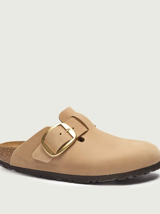 Zdjęcie produktu Birkenstock Skórzane mule boston | narrow fit beżowy