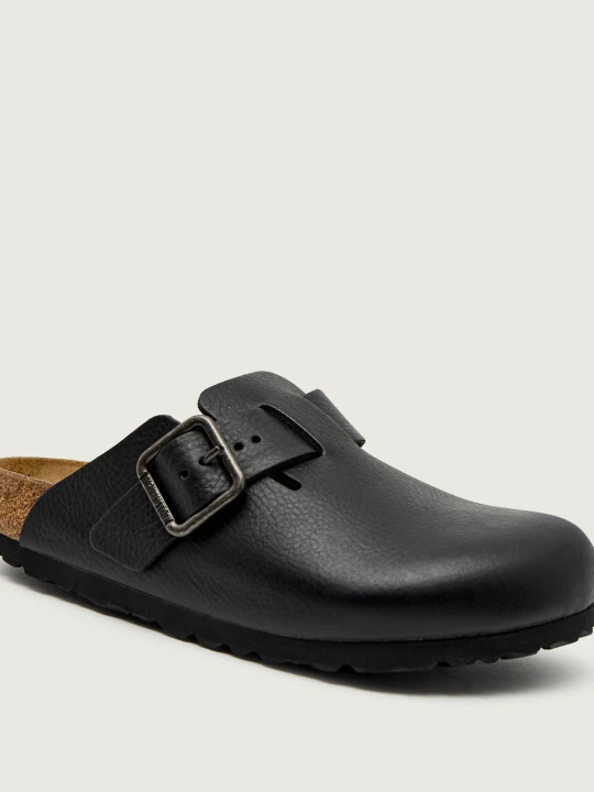 Zdjęcie produktu Birkenstock Skórzane mule Boston WB | regular fit czarny
