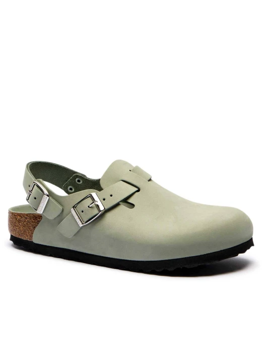 Zdjęcie produktu Birkenstock Skórzane mule Tokio II | narrow fit zielony