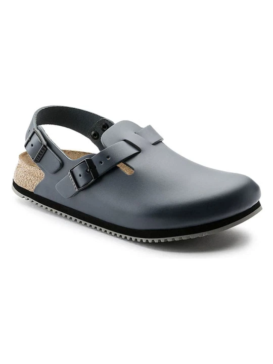 Zdjęcie produktu Birkenstock Skórzane półsandały "Tokio" w kolorze granatowym rozmiar: 39