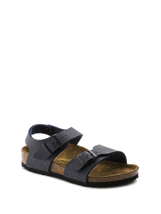 Zdjęcie produktu Birkenstock Skórzane sandały "New York" w kolorze granatowym rozmiar: 32