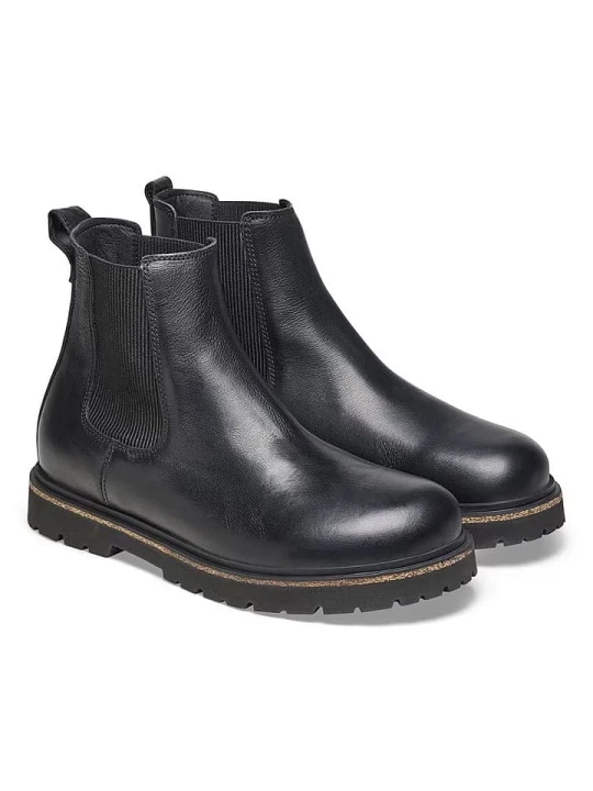 Zdjęcie produktu Birkenstock Skórzane sztyblety "Highwood" w kolorze czarnym rozmiar: 44