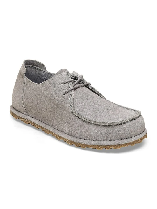 Zdjęcie produktu Birkenstock Skórzane trzewiki "Utti" w kolorze szarym rozmiar: 39